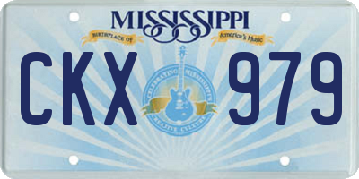 MS license plate CKX979