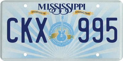 MS license plate CKX995