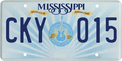 MS license plate CKY015