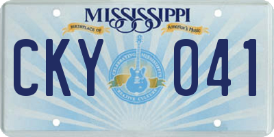 MS license plate CKY041