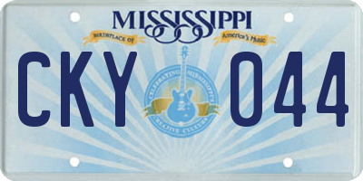 MS license plate CKY044
