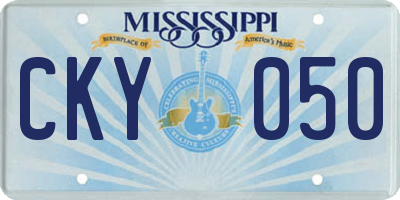 MS license plate CKY050