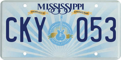 MS license plate CKY053
