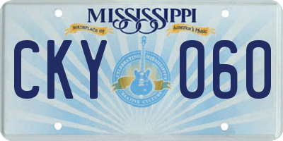 MS license plate CKY060
