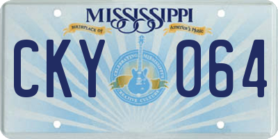 MS license plate CKY064
