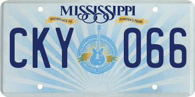 MS license plate CKY066