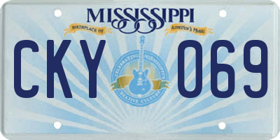 MS license plate CKY069