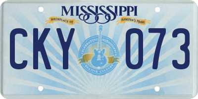 MS license plate CKY073