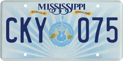 MS license plate CKY075