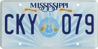 MS license plate CKY079