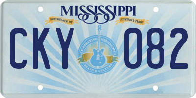 MS license plate CKY082