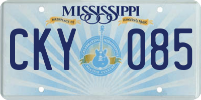 MS license plate CKY085