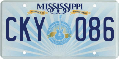 MS license plate CKY086