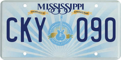 MS license plate CKY090