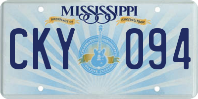 MS license plate CKY094