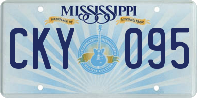 MS license plate CKY095