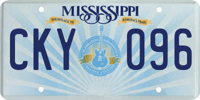 MS license plate CKY096