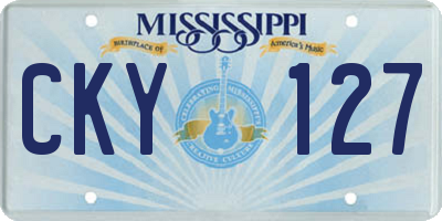 MS license plate CKY127