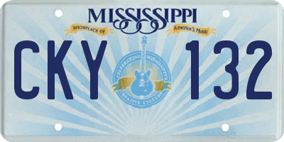 MS license plate CKY132