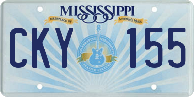 MS license plate CKY155