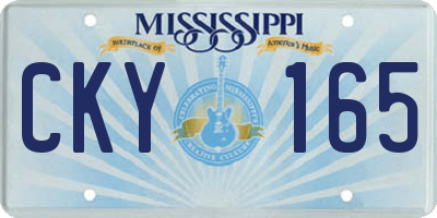 MS license plate CKY165