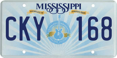 MS license plate CKY168