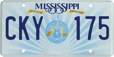 MS license plate CKY175