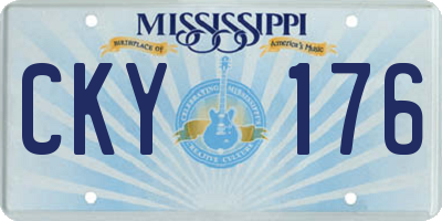 MS license plate CKY176