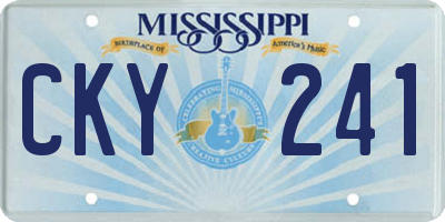 MS license plate CKY241