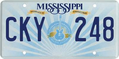 MS license plate CKY248