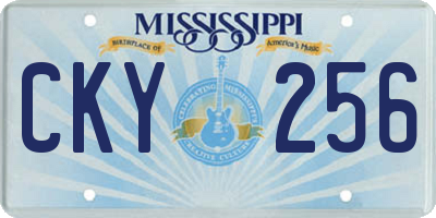 MS license plate CKY256