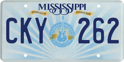 MS license plate CKY262