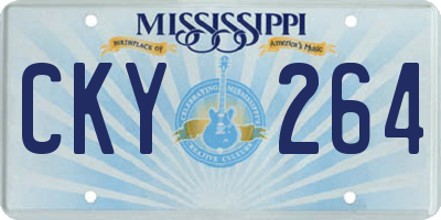 MS license plate CKY264
