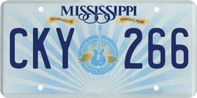 MS license plate CKY266