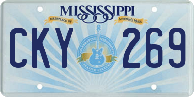 MS license plate CKY269