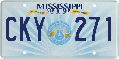 MS license plate CKY271