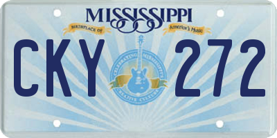 MS license plate CKY272
