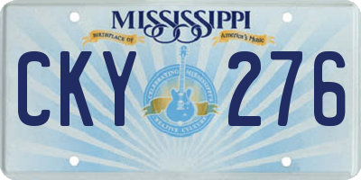 MS license plate CKY276
