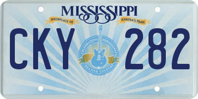 MS license plate CKY282