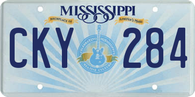 MS license plate CKY284