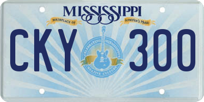 MS license plate CKY300