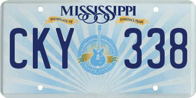 MS license plate CKY338