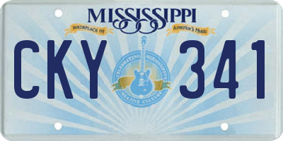 MS license plate CKY341