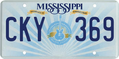MS license plate CKY369