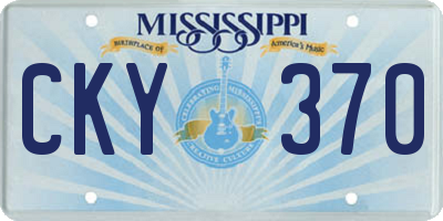 MS license plate CKY370