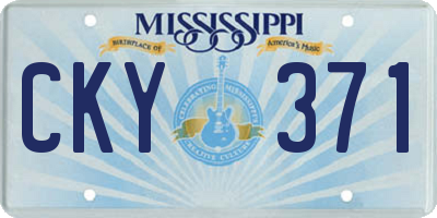 MS license plate CKY371