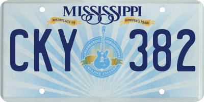 MS license plate CKY382
