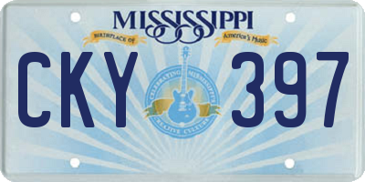 MS license plate CKY397