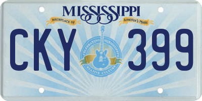 MS license plate CKY399