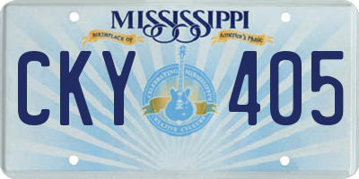 MS license plate CKY405